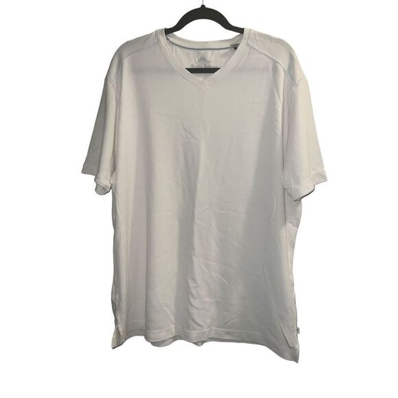 ✨Tommy Bahama Tropicool Paradise V-Neck Sz XL White T-Shirt✨ - Picture 6 of 9